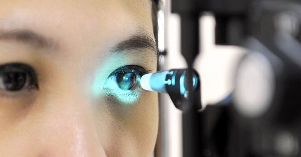Tonometry is a left eye test that can detect changes in eye pres